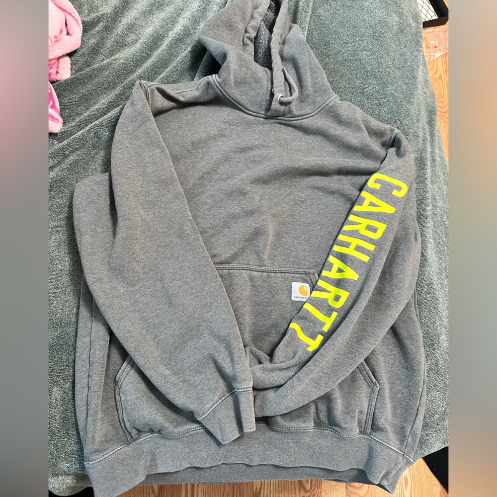 Men’s Carhartt Charcoal Hoodie Loose Fit Apparel